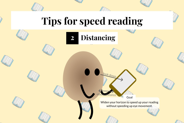 Summary of the second of the tricks for speed reading: distancing