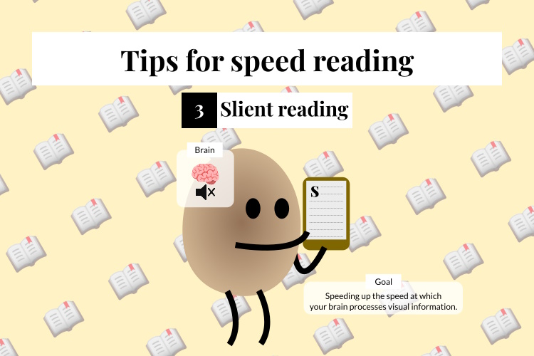 Summary of the third of the tricks for speed reading: silent reading
